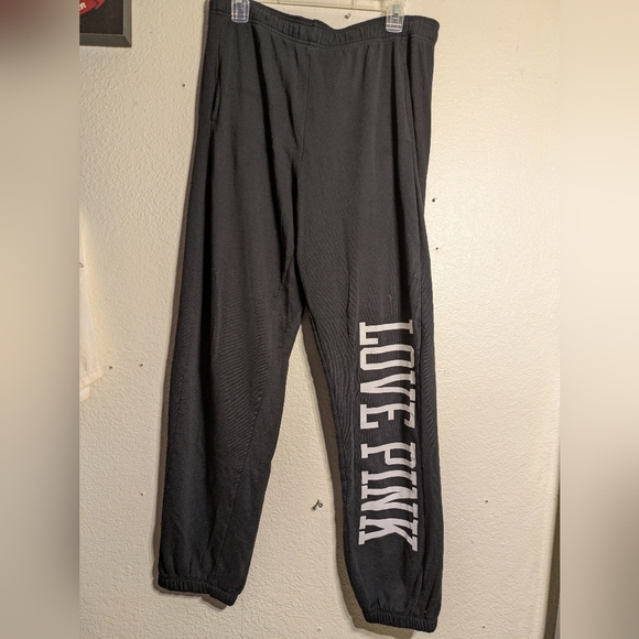 PINK Victoria's Secret Black Men's Pants Pre-owned Size Medium - Picture 1 of 7